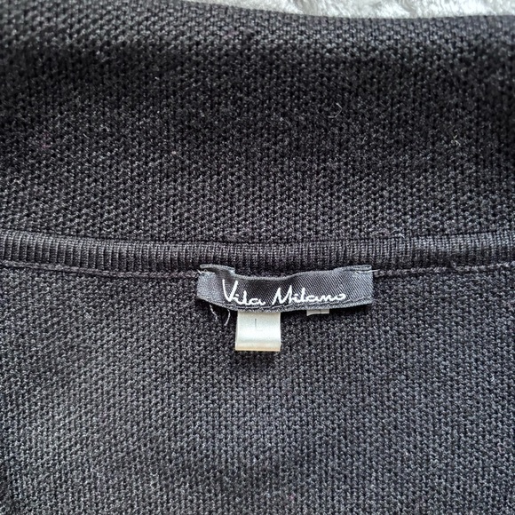 Vila Milano Black cotton blend cardigan sweater size Large - Picture 5 of 10